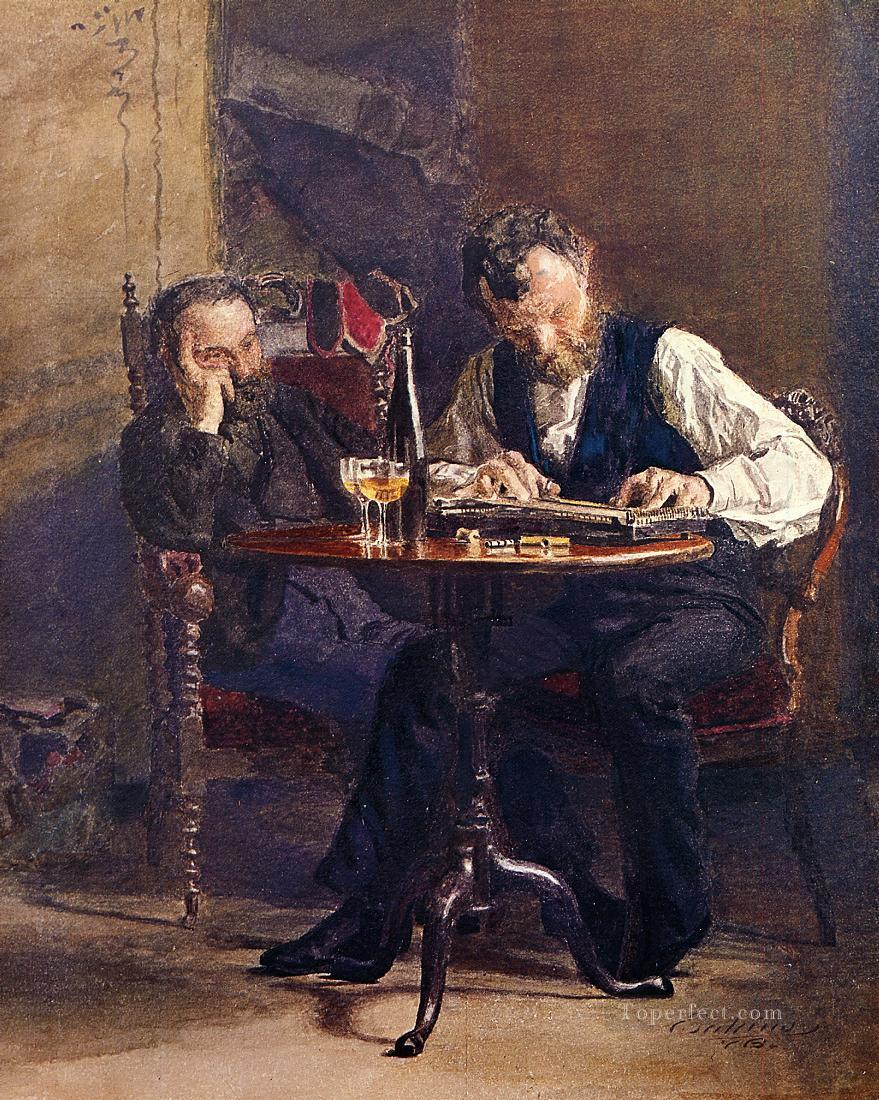 The Zither Player Realism portraits Thomas Eakins Oil Paintings